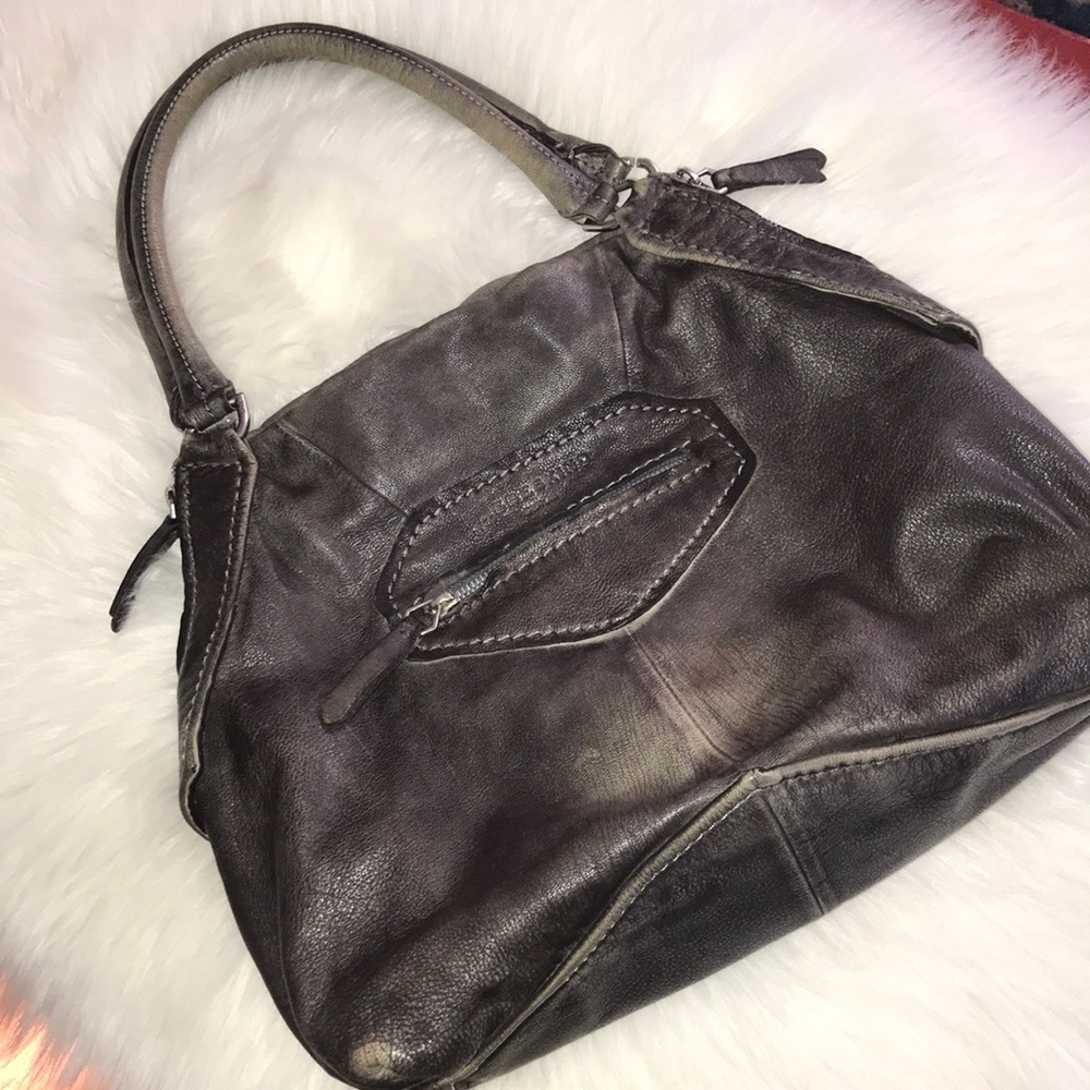Liebskind Berlin distressed gray leather purse